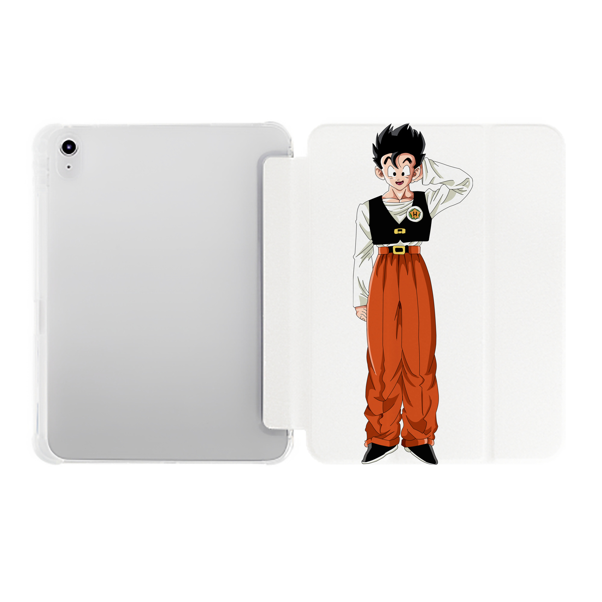 （画像用） ドラゴンボール 孫 悟飯（そんごはん）DRAGON BALL Son Gohan IPad ケース ペン収納付き 三つ折りスタンド PUレザー×シリコン 対応機種9.5/10.5/10.9インチ